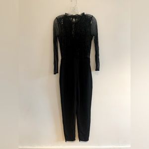zara jumpsuit size S, see through top